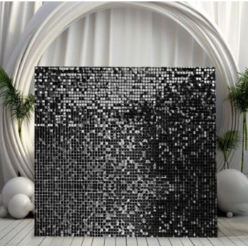 Siyah Pul Paneli Arka Fon – Işıltılı ve Gösterişli Dekor Paneli | Organizasyon Center