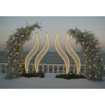 Rüya Fon Tekli Işıklı Gelin Yolu – Zarif ve Işıltılı Karşılama Yolu | Organizasyon Center