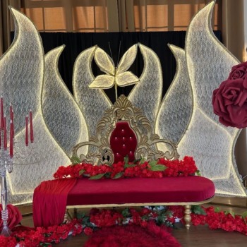 Kıvılcım Işıklı Arka Fon – Parlak LED Efektli Organizasyon Arka Planı | Organizasyon Center