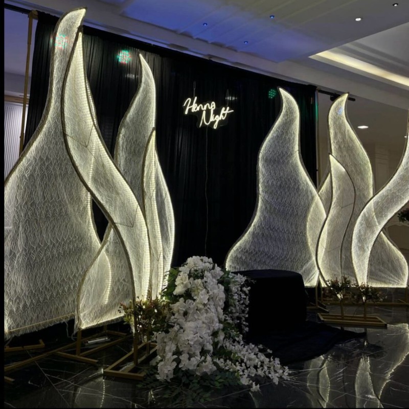 Kıvılcım Işıklı Arka Fon – Parlak LED Efektli Organizasyon Arka Planı | Organizasyon Center