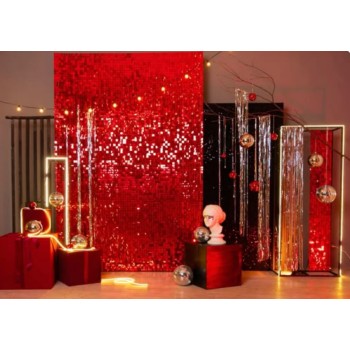 Kırmızı Pul Paneli Arka Fon – Işıltılı Organizasyon ve Fotoğraf Arka Planı | Organizasyon Center