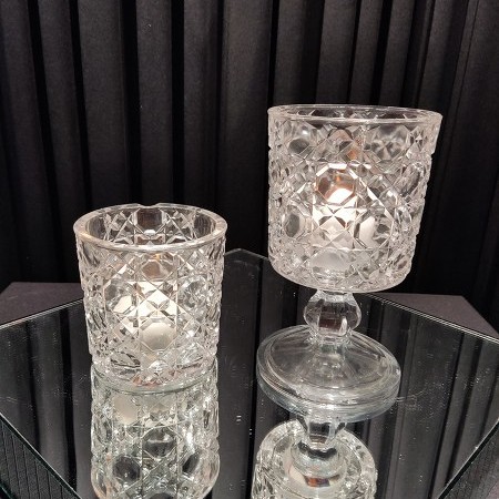 Damalı Kristal Mumluk